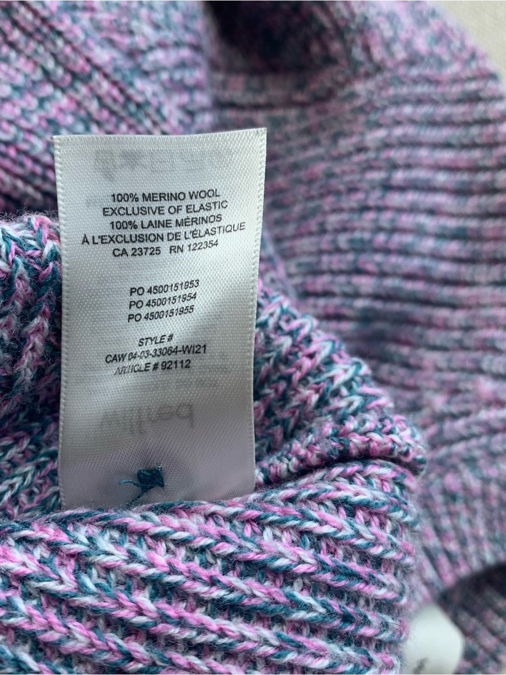 Aritzia Wilfred Nora merino wool Purple Speckled Button Cardigan - Picture 4 of 5